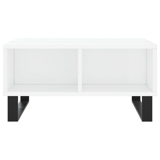 Salontafel 60x60x30 cm bewerkt hout hoogglans wit MeubelReus