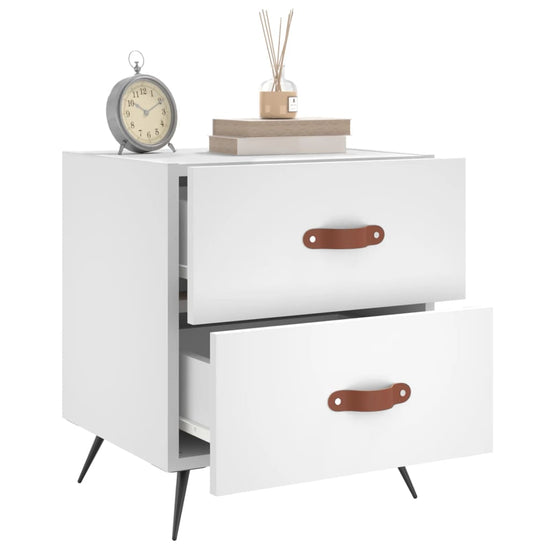 Nachtkastjes 2 st 40x35x47,5 cm bewerkt hout wit MeubelReus