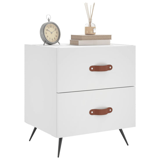 Nachtkastjes 2 st 40x35x47,5 cm bewerkt hout wit MeubelReus