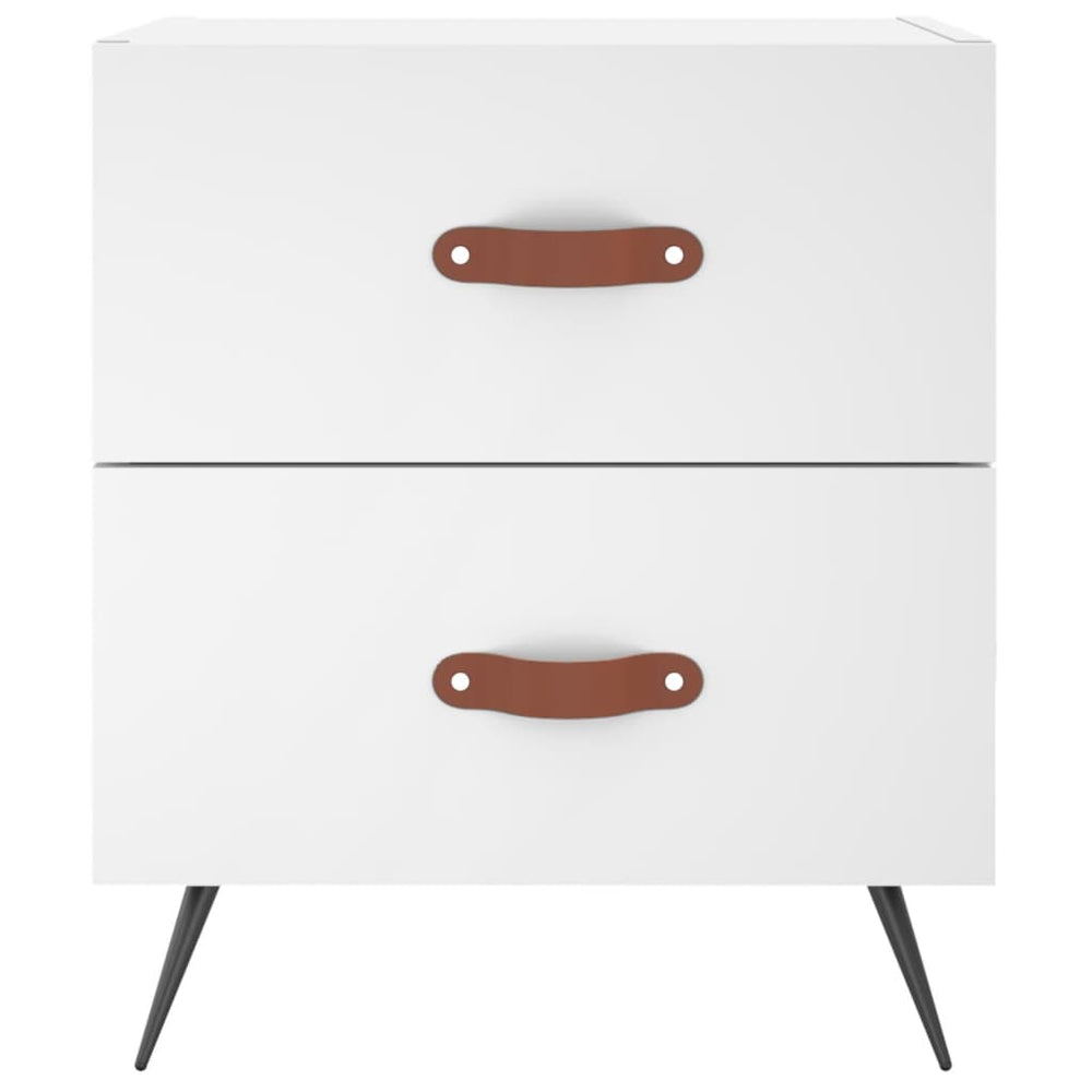Nachtkastjes 2 st 40x35x47,5 cm bewerkt hout wit MeubelReus