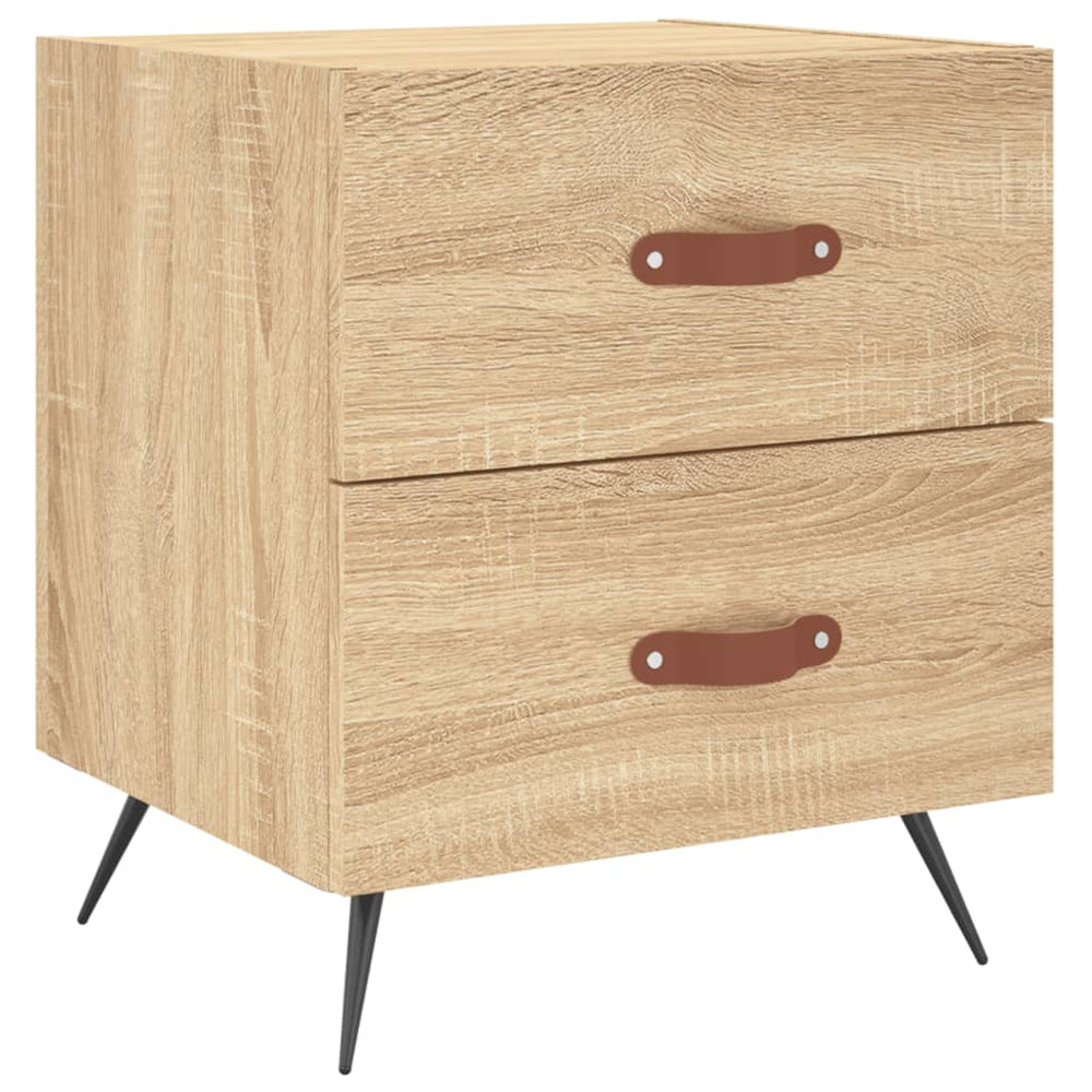 Nachtkastjes 2 st 40x35x47,5 cm bewerkt hout sonoma eikenkleur MeubelReus