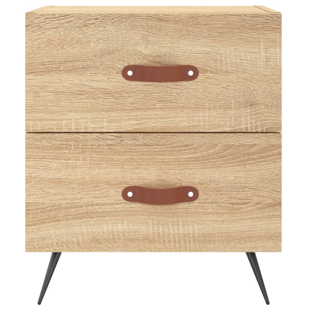 Nachtkastjes 2 st 40x35x47,5 cm bewerkt hout sonoma eikenkleur MeubelReus