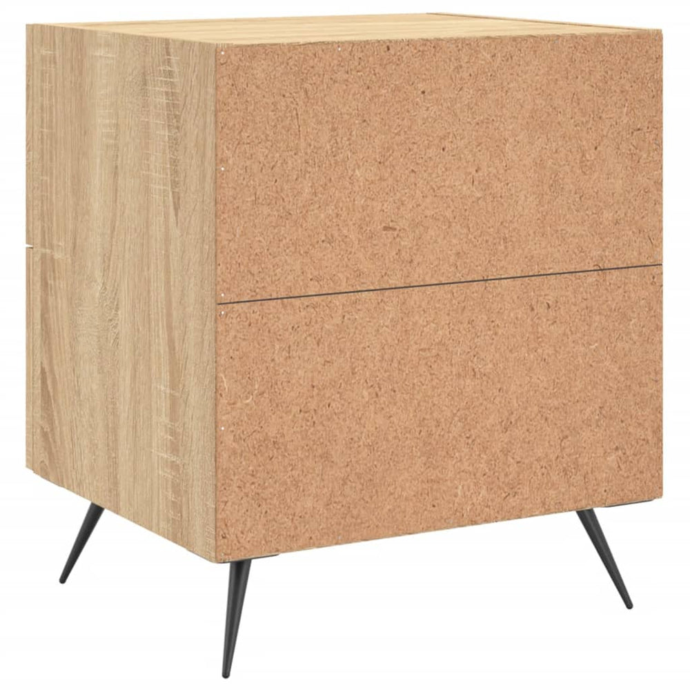 Nachtkastjes 2 st 40x35x47,5 cm bewerkt hout sonoma eikenkleur MeubelReus