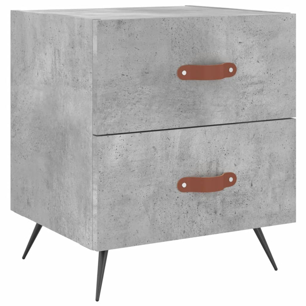 Nachtkastje 40x35x47,5 cm bewerkt hout betongrijs MeubelReus