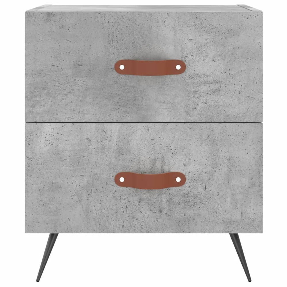 Nachtkastje 40x35x47,5 cm bewerkt hout betongrijs MeubelReus