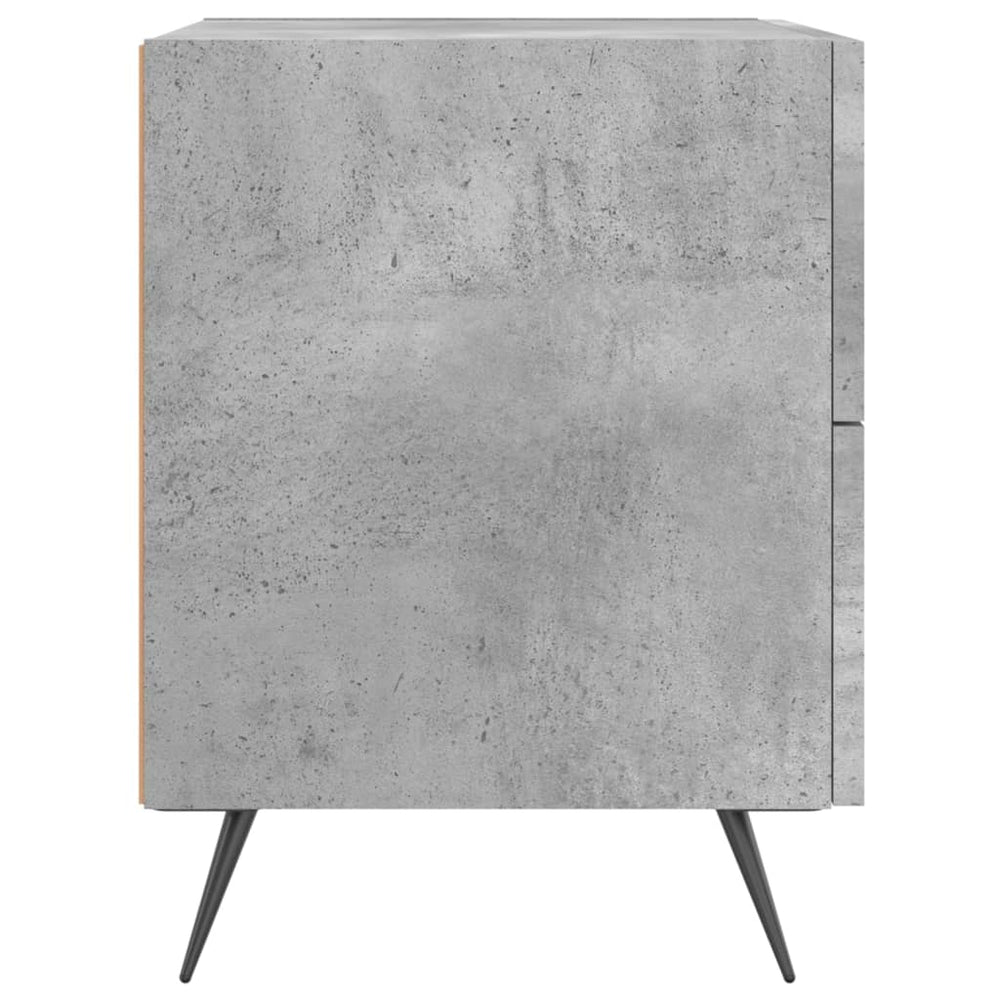 Nachtkastje 40x35x47,5 cm bewerkt hout betongrijs MeubelReus