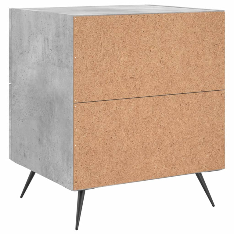 Nachtkastje 40x35x47,5 cm bewerkt hout betongrijs MeubelReus