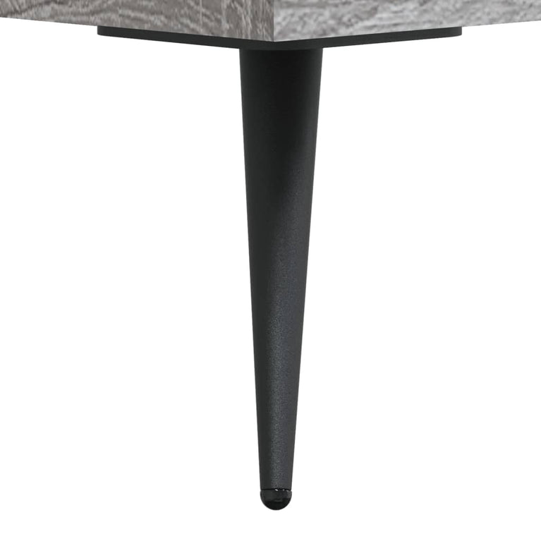 Nachtkastje 40x35x47,5 cm bewerkt hout grijs sonoma eikenkleur MeubelReus