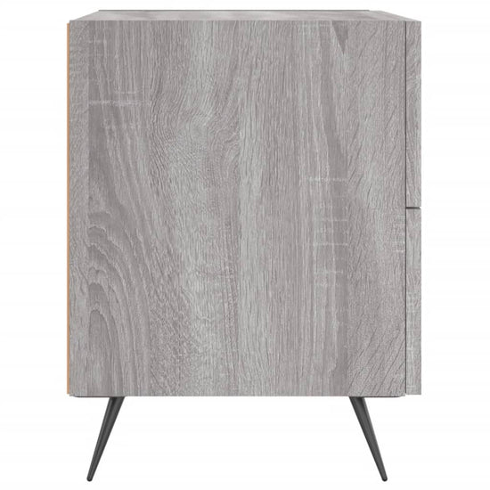 Nachtkastjes 2 st 40x35x47,5 cm bewerkt hout grijs sonoma eiken MeubelReus
