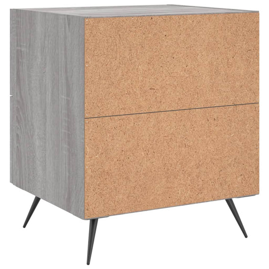 Nachtkastjes 2 st 40x35x47,5 cm bewerkt hout grijs sonoma eiken MeubelReus