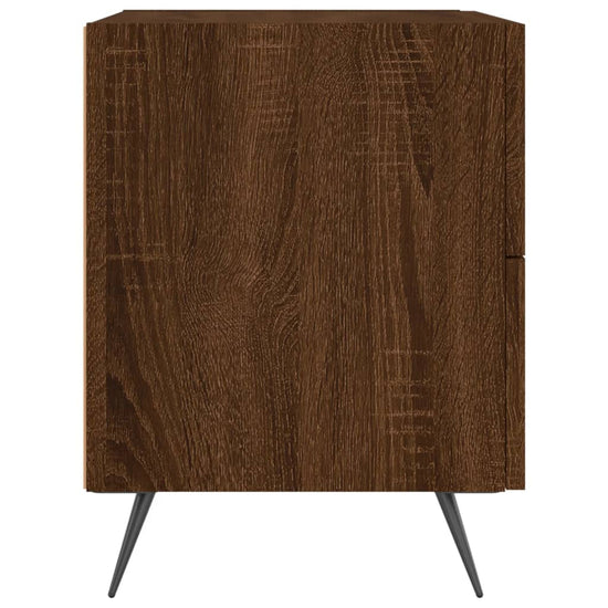 Nachtkastje 40x35x47,5 cm bewerkt hout bruin eikenkleur MeubelReus