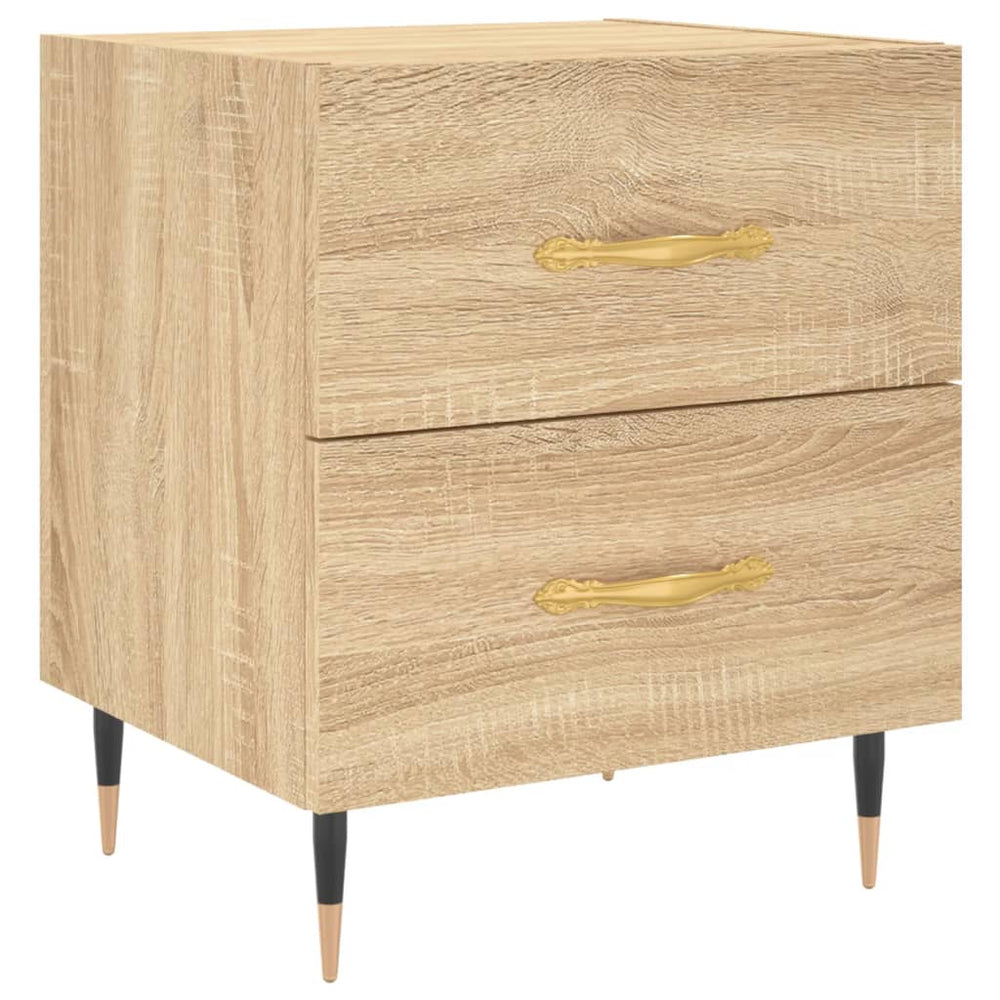 Nachtkastje 40x35x47,5 cm bewerkt hout sonoma eikenkleurig MeubelReus