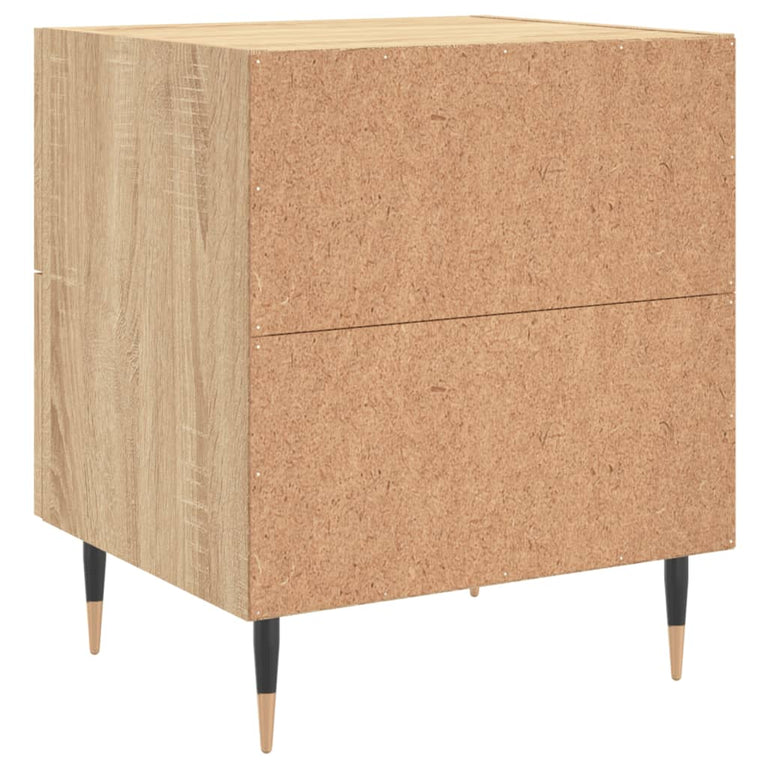 Nachtkastje 40x35x47,5 cm bewerkt hout sonoma eikenkleurig MeubelReus