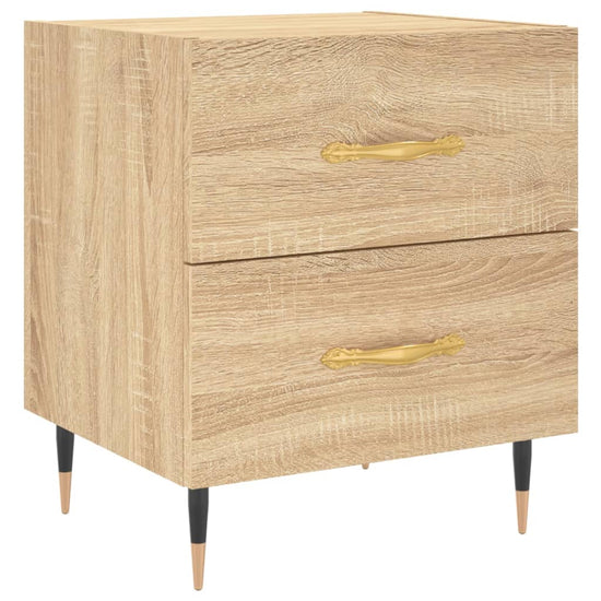 Nachtkastjes 2 st 40x35x47,5 cm bewerkt hout sonoma eikenkleur MeubelReus