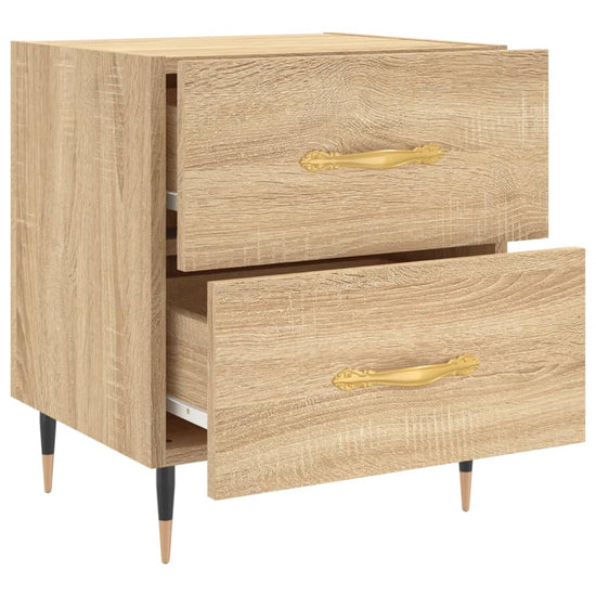 Nachtkastjes 2 st 40x35x47,5 cm bewerkt hout sonoma eikenkleur MeubelReus