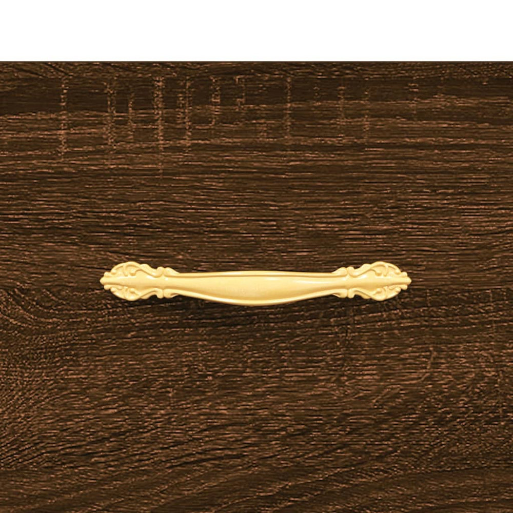 Nachtkastje 40x35x47,5 cm bewerkt hout bruin eikenkleur MeubelReus