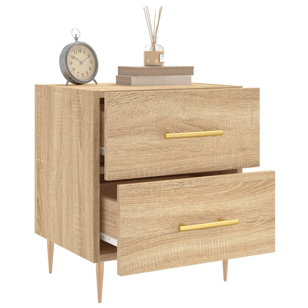 Nachtkastjes 2 st 40x35x47,5 cm bewerkt hout sonoma eikenkleur MeubelReus