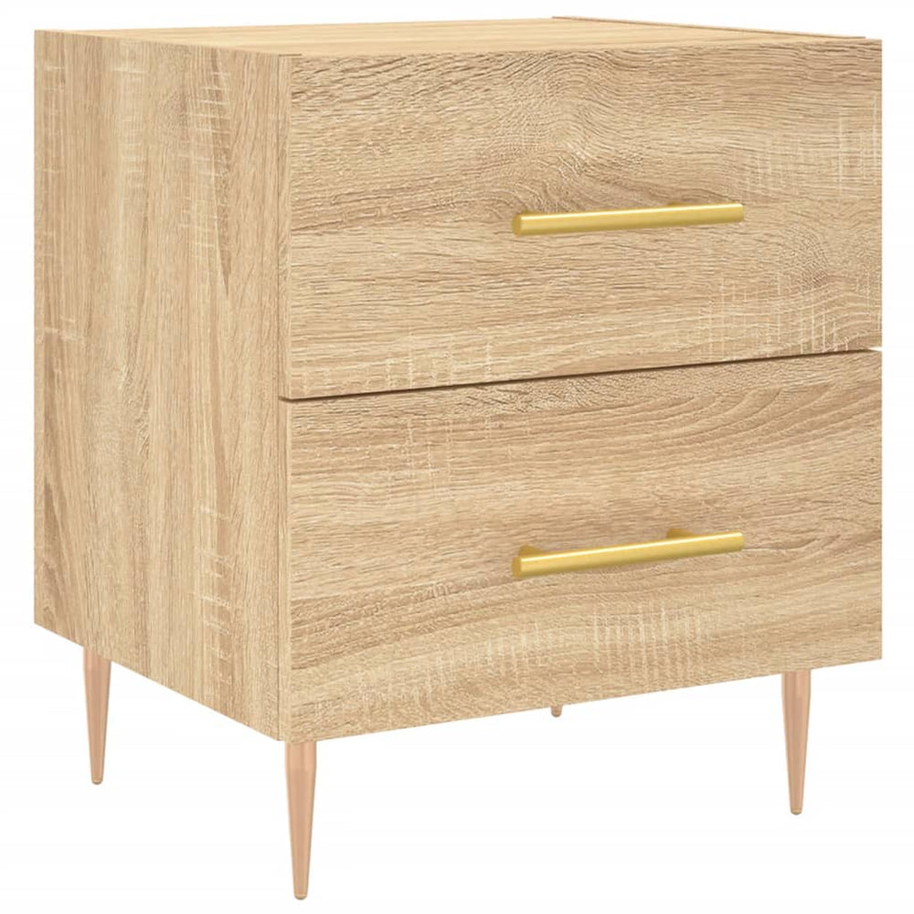 Nachtkastjes 2 st 40x35x47,5 cm bewerkt hout sonoma eikenkleur MeubelReus