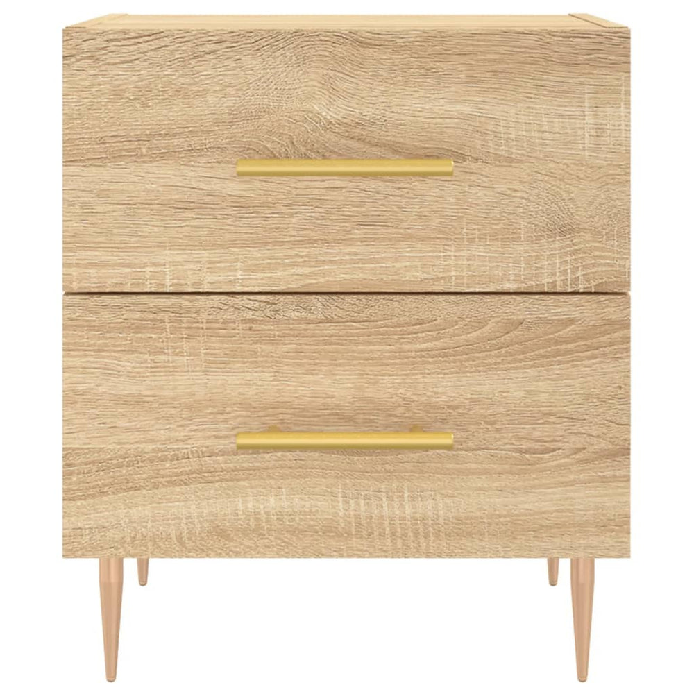 Nachtkastjes 2 st 40x35x47,5 cm bewerkt hout sonoma eikenkleur MeubelReus