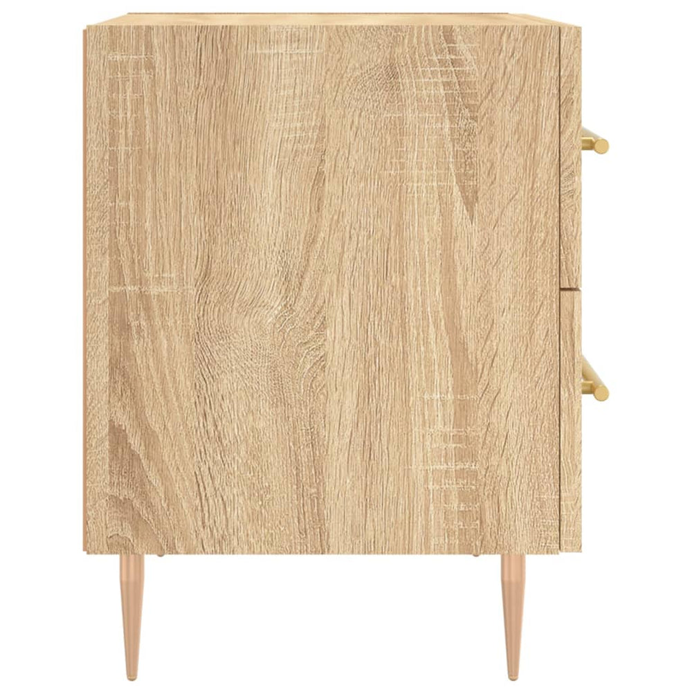 Nachtkastjes 2 st 40x35x47,5 cm bewerkt hout sonoma eikenkleur MeubelReus