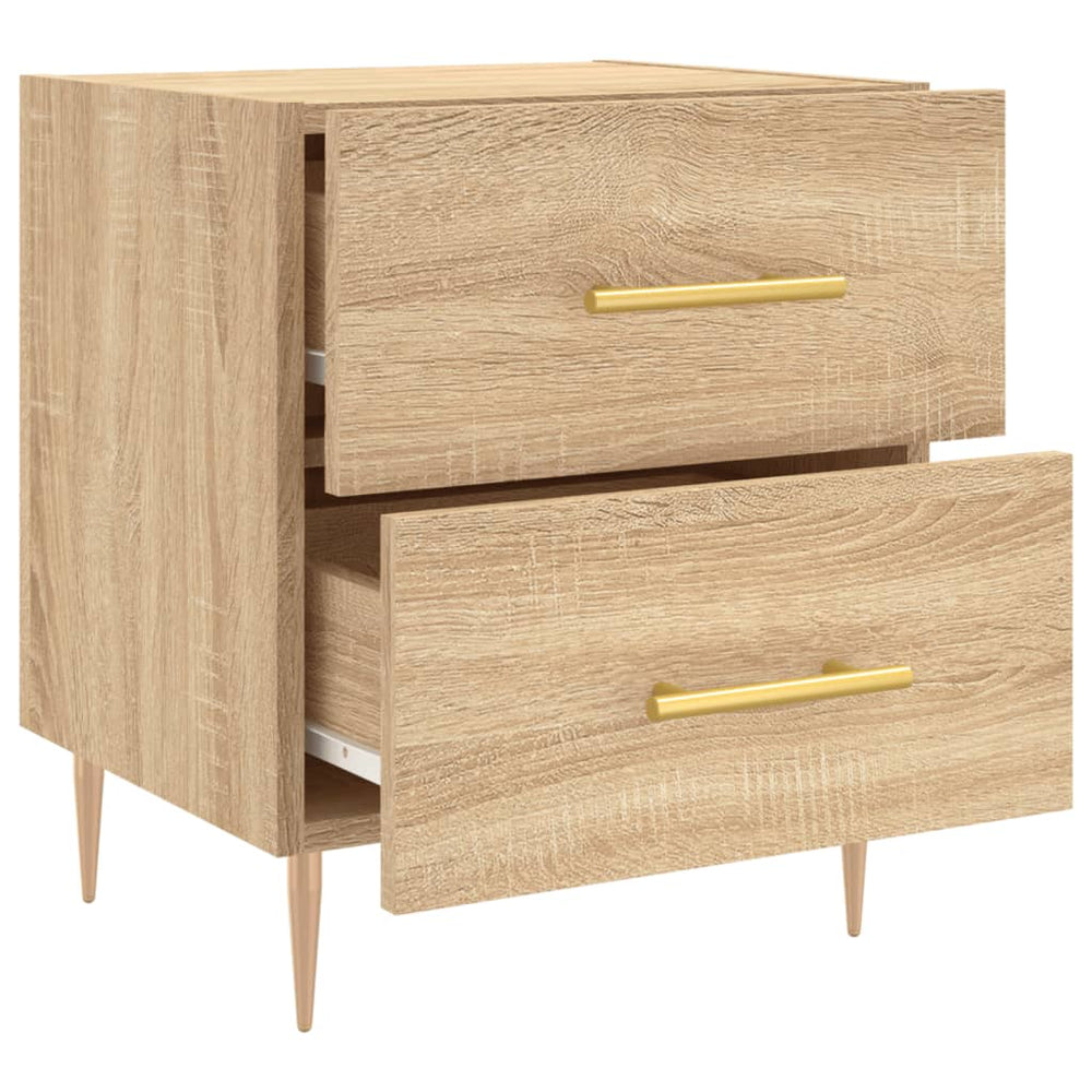 Nachtkastjes 2 st 40x35x47,5 cm bewerkt hout sonoma eikenkleur MeubelReus