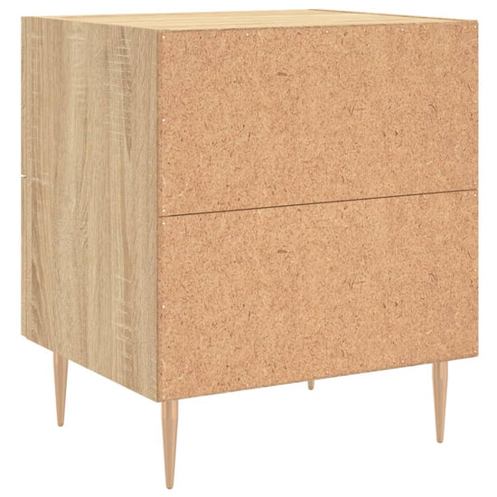 Nachtkastjes 2 st 40x35x47,5 cm bewerkt hout sonoma eikenkleur MeubelReus