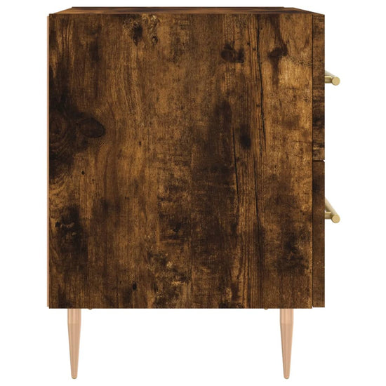 Nachtkastjes 2 st 40x35x47,5 cm bewerkt hout gerookt eikenkleur MeubelReus