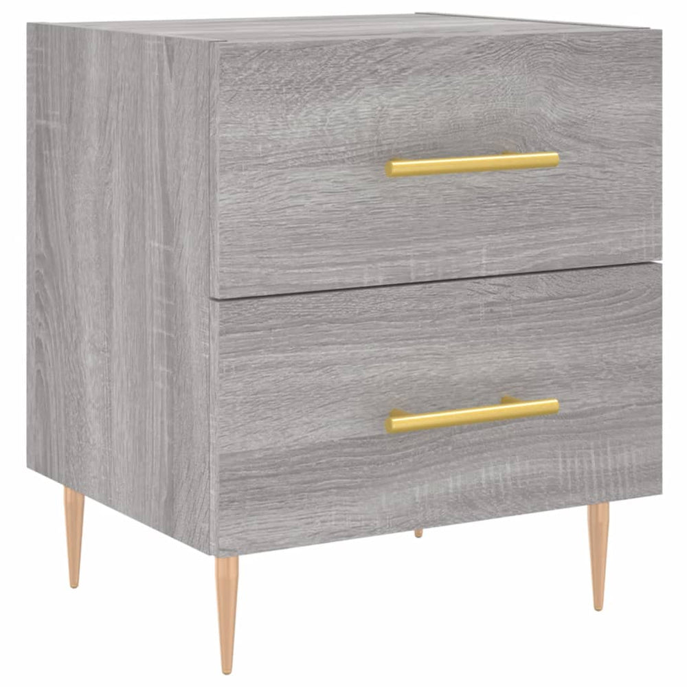 Nachtkastjes 2 st 40x35x47,5 cm bewerkt hout grijs sonoma eiken MeubelReus