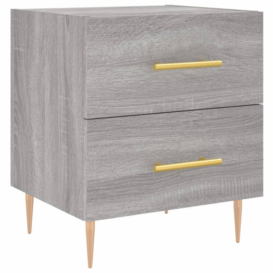 Nachtkastjes 2 st 40x35x47,5 cm bewerkt hout grijs sonoma eiken MeubelReus