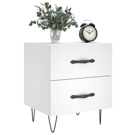 Nachtkastjes 2 st 40x35x47,5 cm bewerkt hout wit MeubelReus