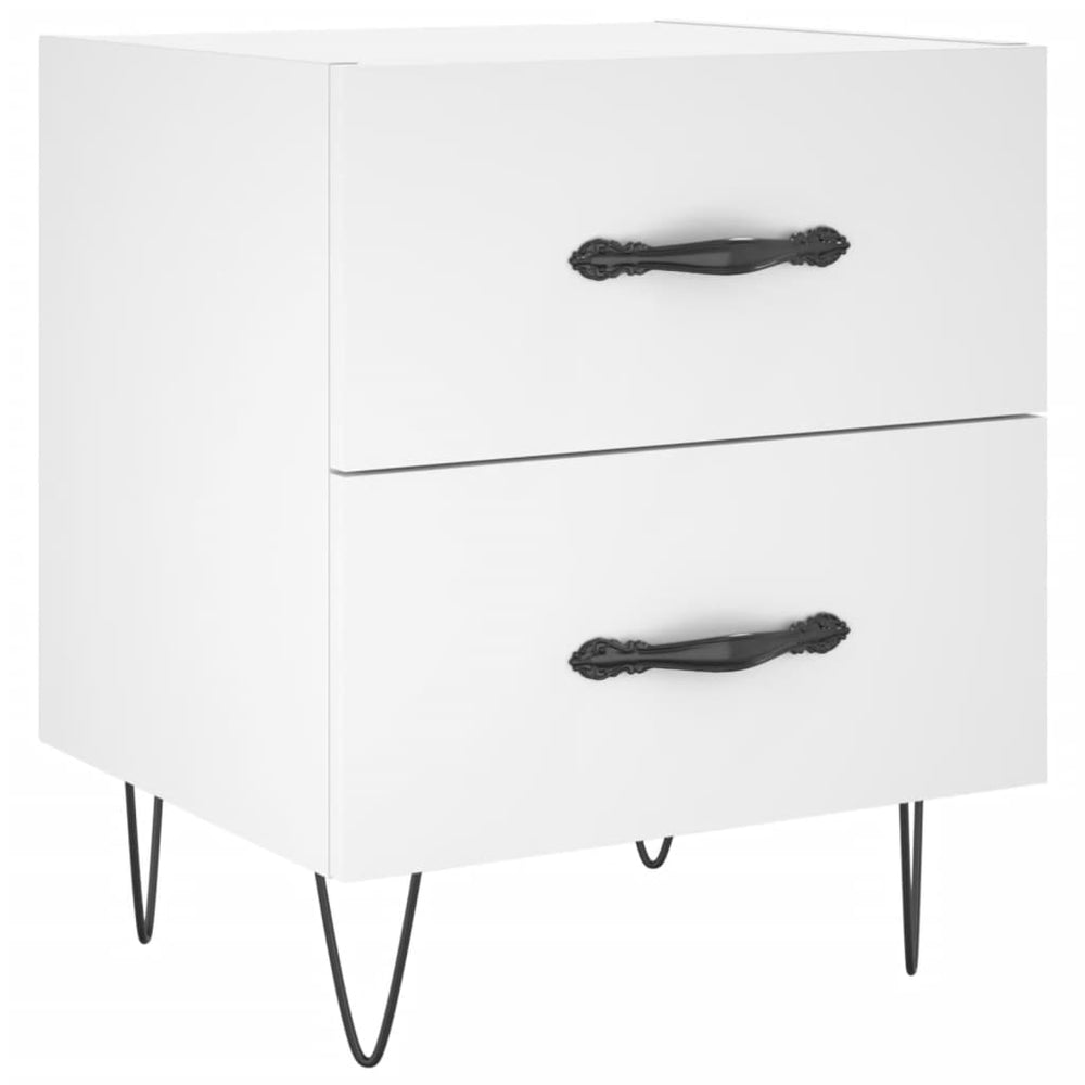 Nachtkastjes 2 st 40x35x47,5 cm bewerkt hout wit MeubelReus