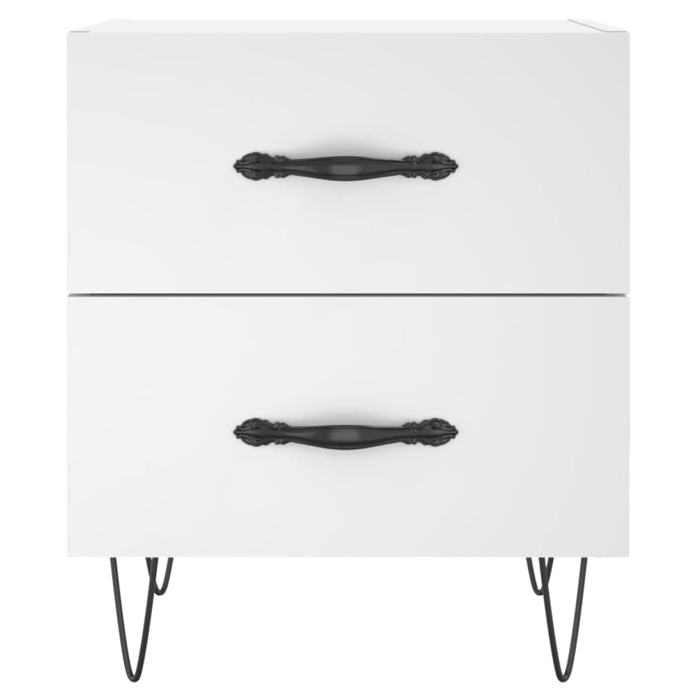 Nachtkastjes 2 st 40x35x47,5 cm bewerkt hout wit MeubelReus