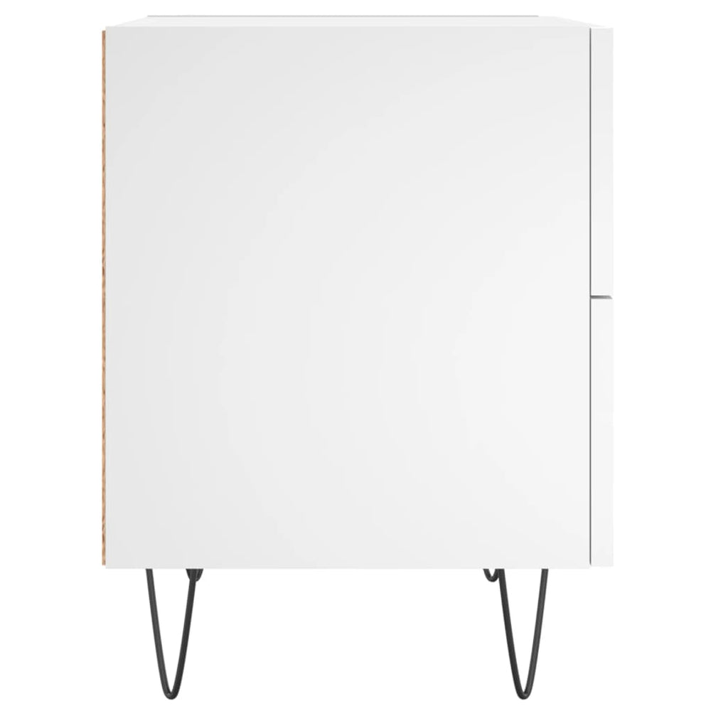 Nachtkastjes 2 st 40x35x47,5 cm bewerkt hout wit MeubelReus