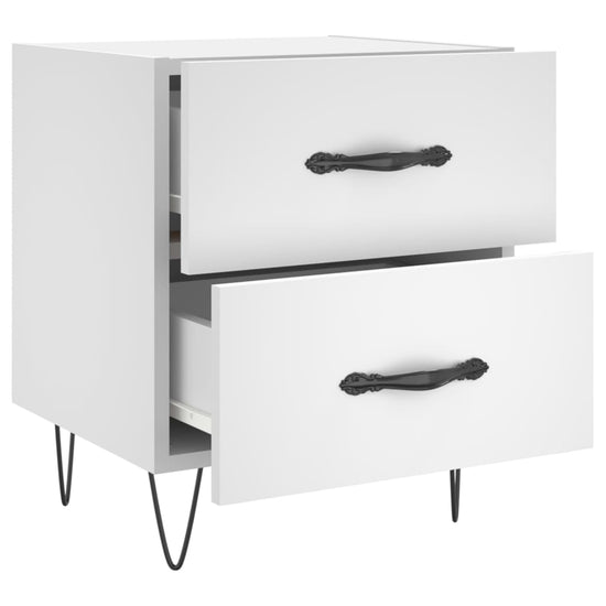 Nachtkastjes 2 st 40x35x47,5 cm bewerkt hout wit MeubelReus