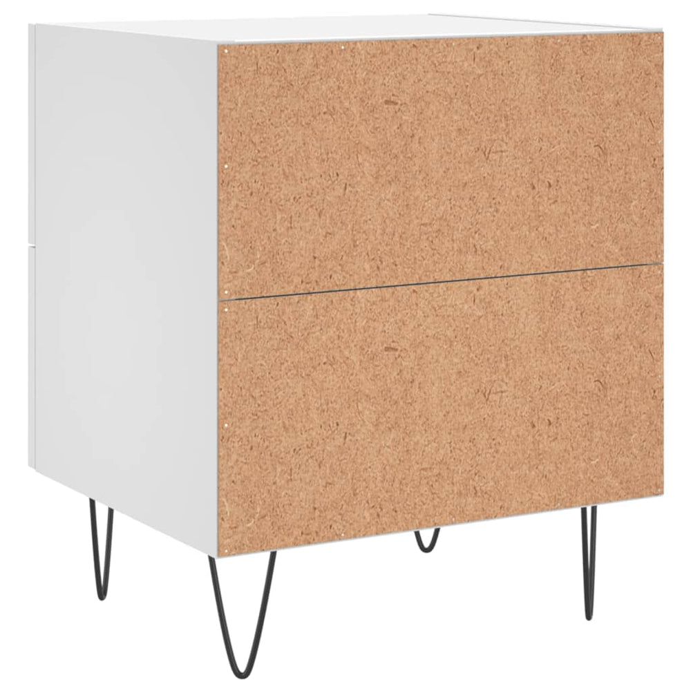 Nachtkastjes 2 st 40x35x47,5 cm bewerkt hout wit MeubelReus