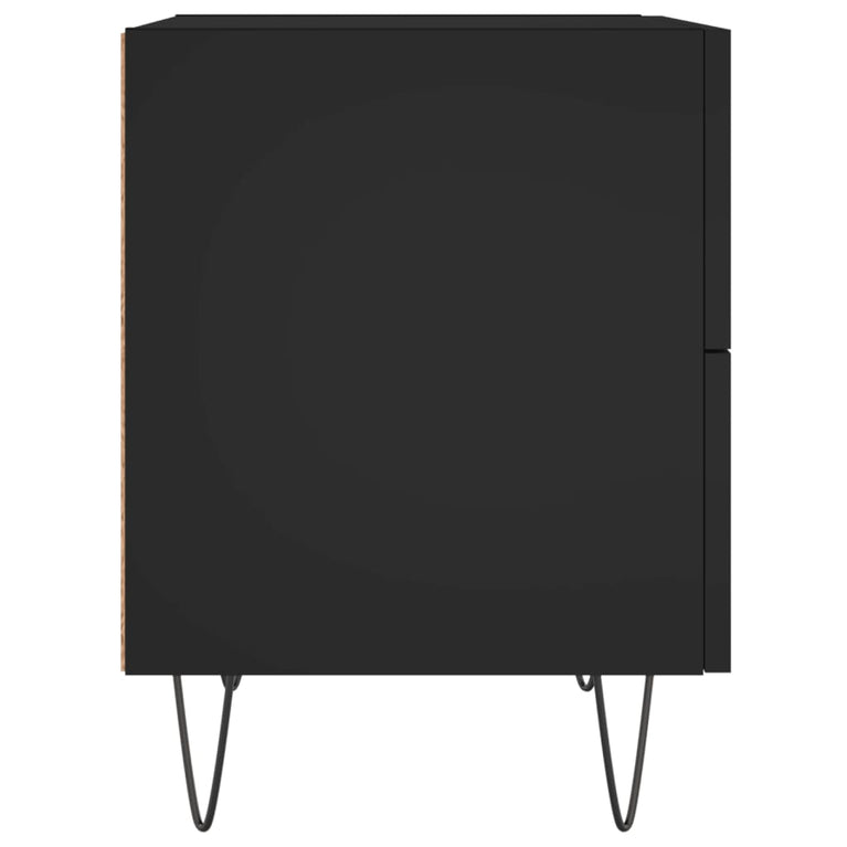 Nachtkastje 40x35x47,5 cm bewerkt hout zwart MeubelReus