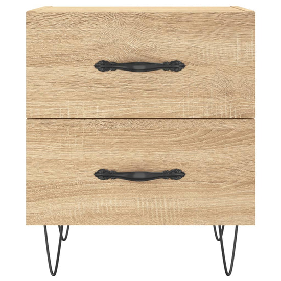 Nachtkastje 40x35x47,5 cm bewerkt hout sonoma eikenkleurig MeubelReus