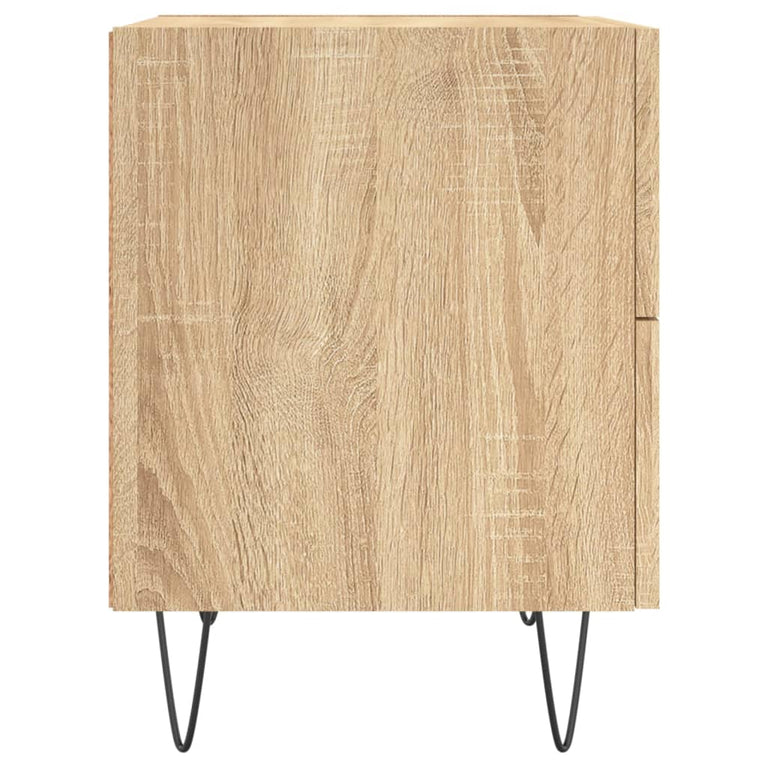 Nachtkastje 40x35x47,5 cm bewerkt hout sonoma eikenkleurig MeubelReus