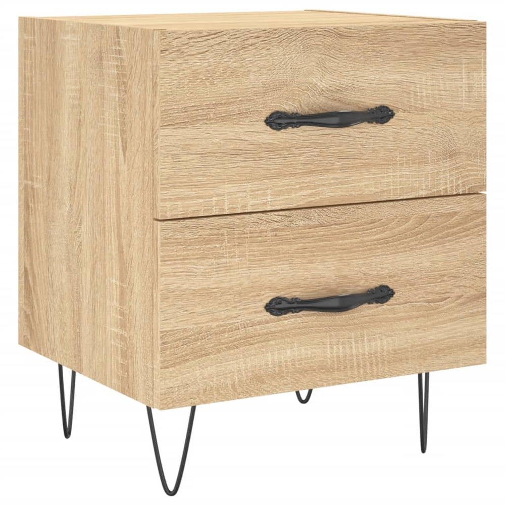 Nachtkastjes 2 st 40x35x47,5 cm bewerkt hout sonoma eikenkleur MeubelReus
