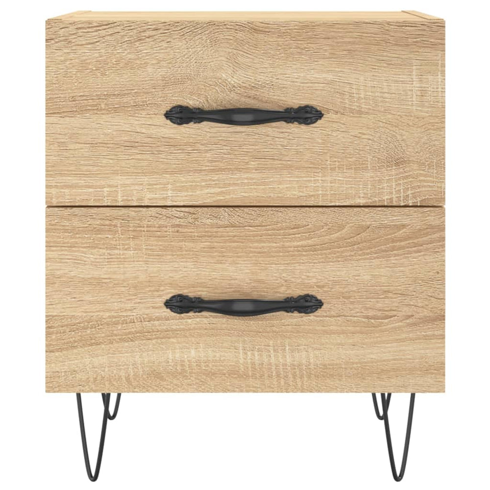 Nachtkastjes 2 st 40x35x47,5 cm bewerkt hout sonoma eikenkleur MeubelReus