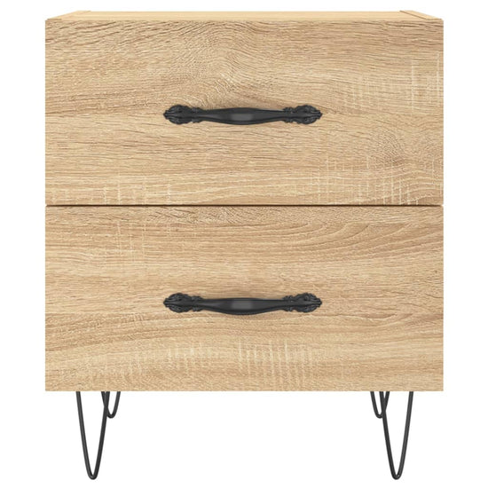 Nachtkastjes 2 st 40x35x47,5 cm bewerkt hout sonoma eikenkleur MeubelReus