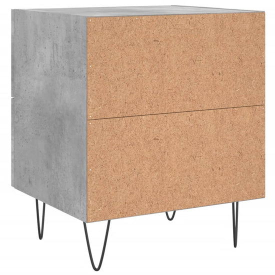 Nachtkastje 40x35x47,5 cm bewerkt hout betongrijs MeubelReus