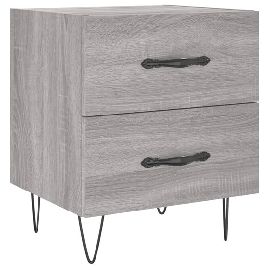 Nachtkastjes 2 st 40x35x47,5 cm bewerkt hout grijs sonoma eiken MeubelReus