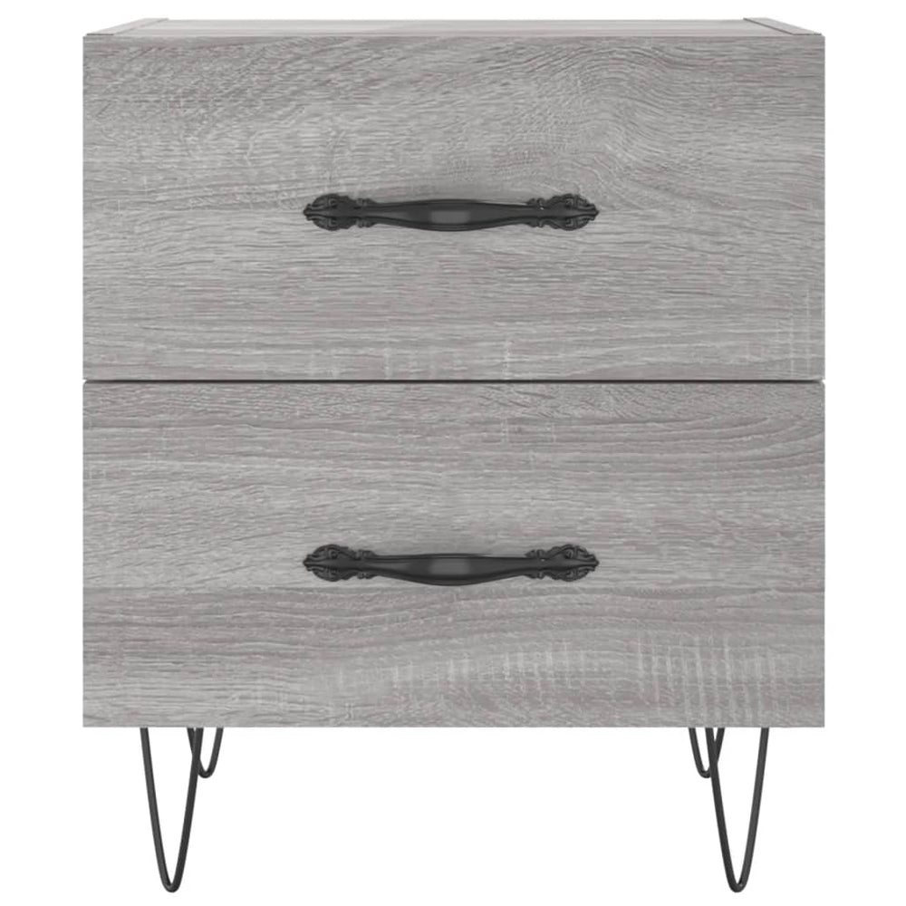 Nachtkastjes 2 st 40x35x47,5 cm bewerkt hout grijs sonoma eiken MeubelReus