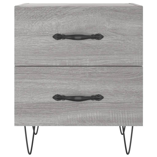 Nachtkastjes 2 st 40x35x47,5 cm bewerkt hout grijs sonoma eiken MeubelReus