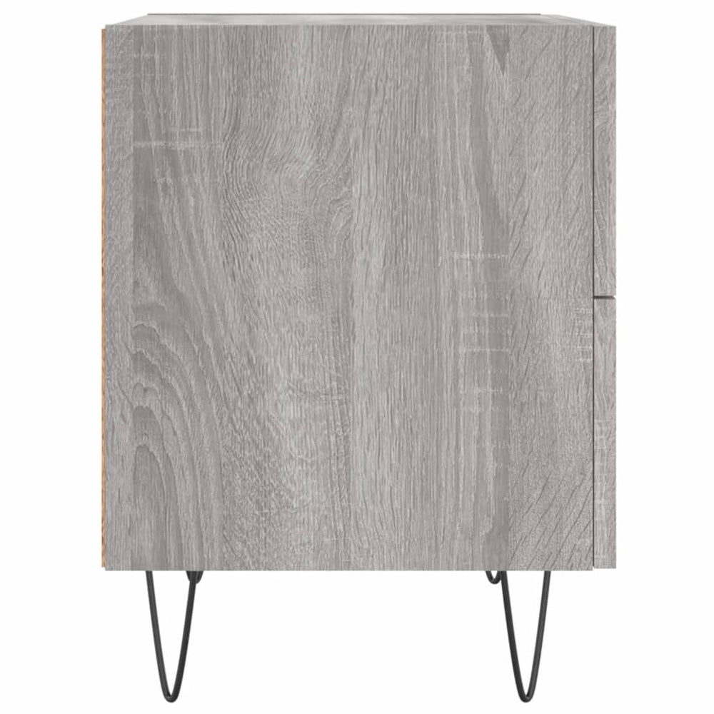 Nachtkastjes 2 st 40x35x47,5 cm bewerkt hout grijs sonoma eiken MeubelReus
