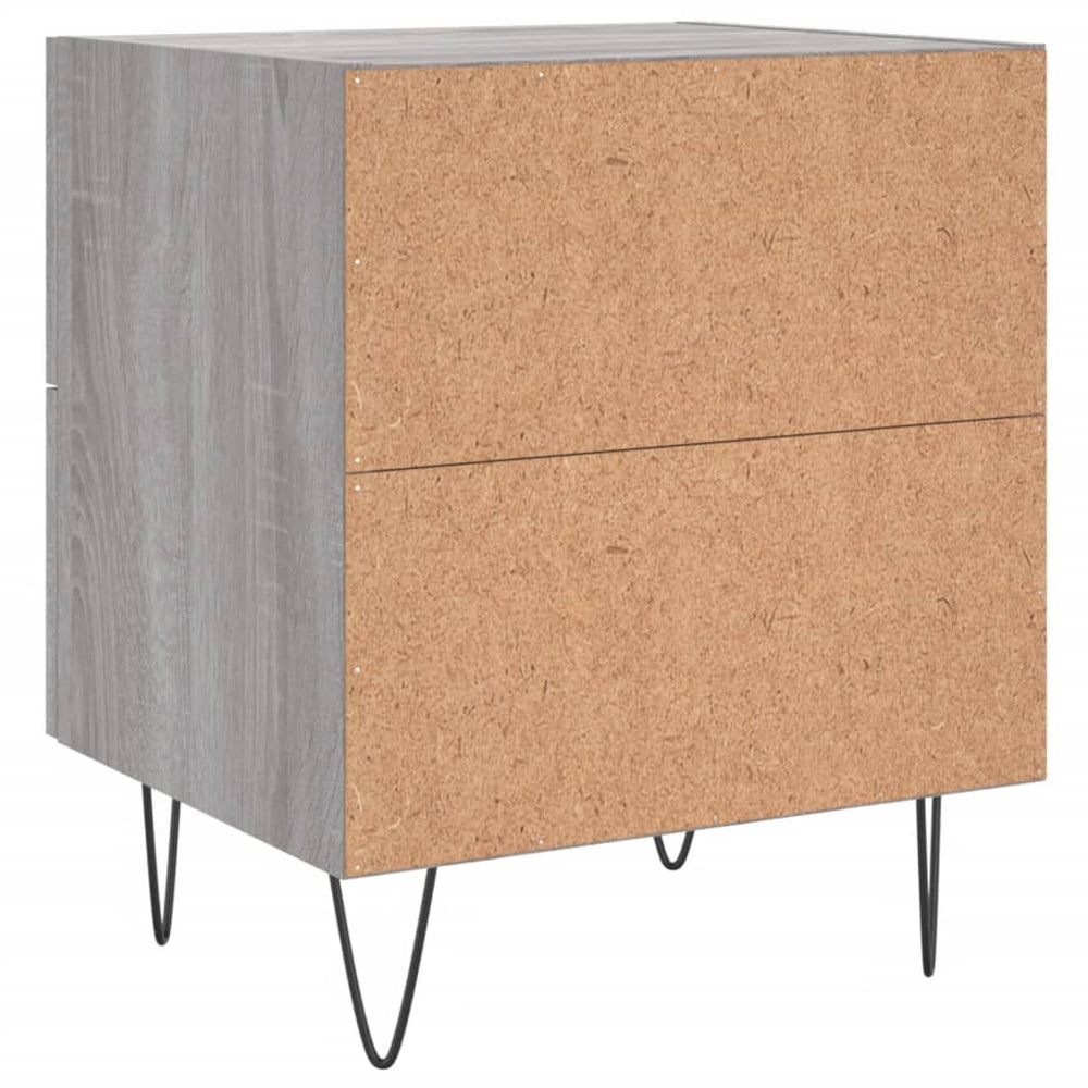 Nachtkastjes 2 st 40x35x47,5 cm bewerkt hout grijs sonoma eiken MeubelReus