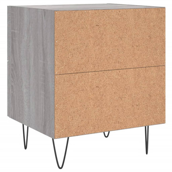 Nachtkastjes 2 st 40x35x47,5 cm bewerkt hout grijs sonoma eiken MeubelReus