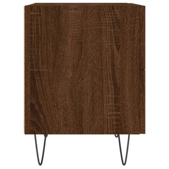 Nachtkastje 40x35x47,5 cm bewerkt hout bruin eikenkleur MeubelReus