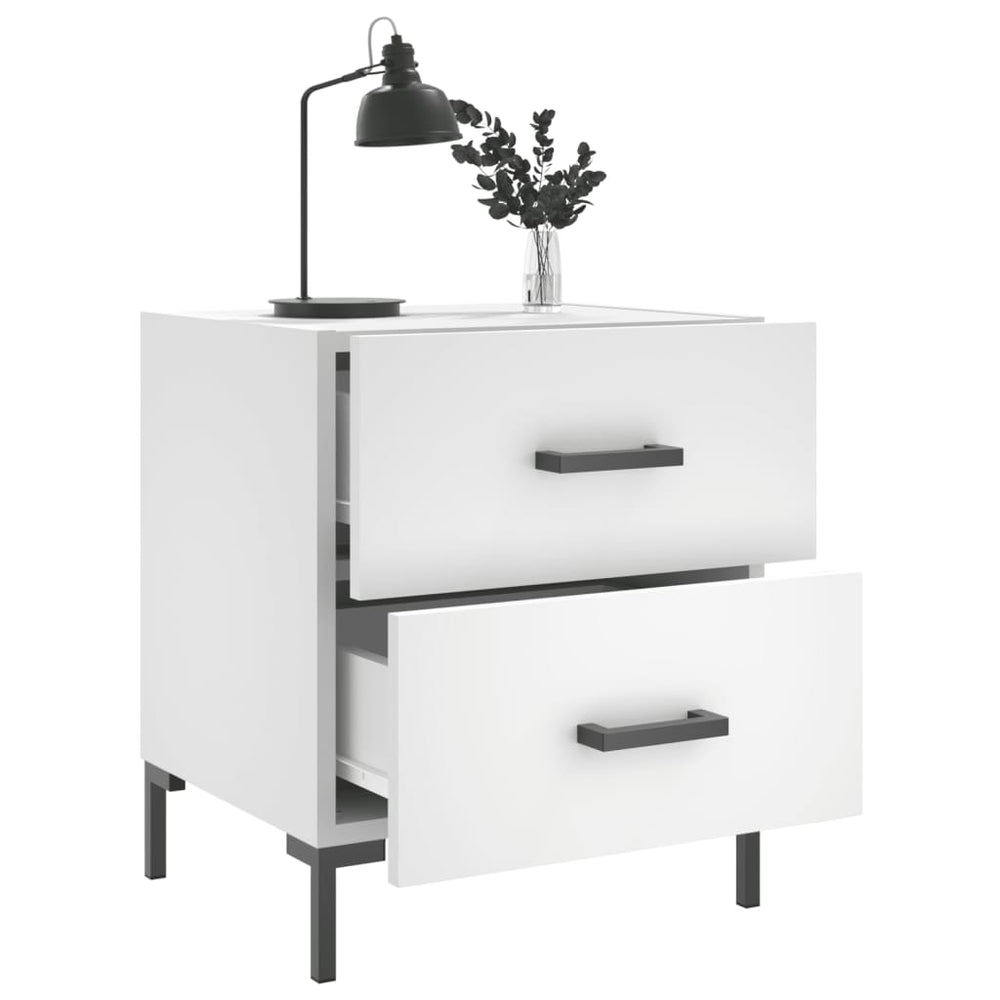 Nachtkastjes 2 st 40x35x47,5 cm bewerkt hout wit MeubelReus